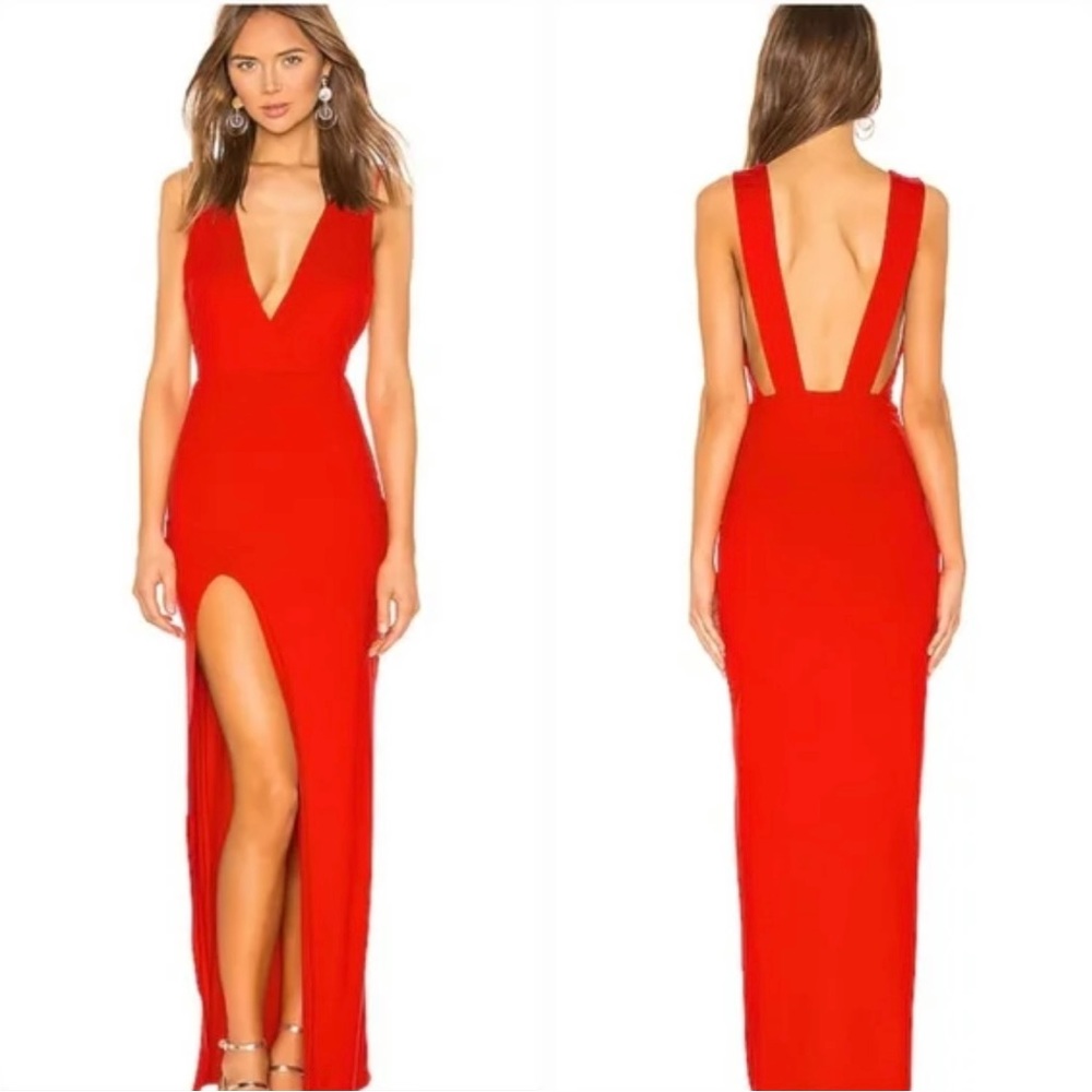 Superdown REVOLVE NWT Erika Deep V Maxi Dress.